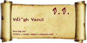 Végh Vazul névjegykártya