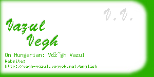 vazul vegh business card